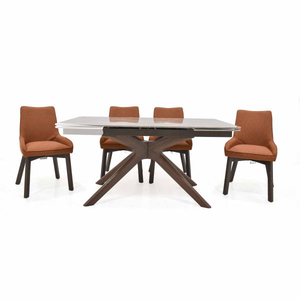 Aloro Ceramic Extendable Dining Table Set