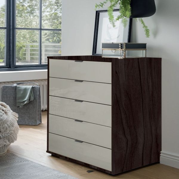 Wiemann Quito Mocca Oak And Pebble Grey 5 Drawer Chest
Wiemann Quito 5 Drawer Chest 
5 Drawer Wiemann Chest