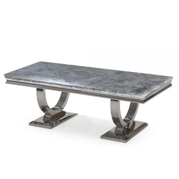 Arianna Mixed Grey Marble Top Coffee Table