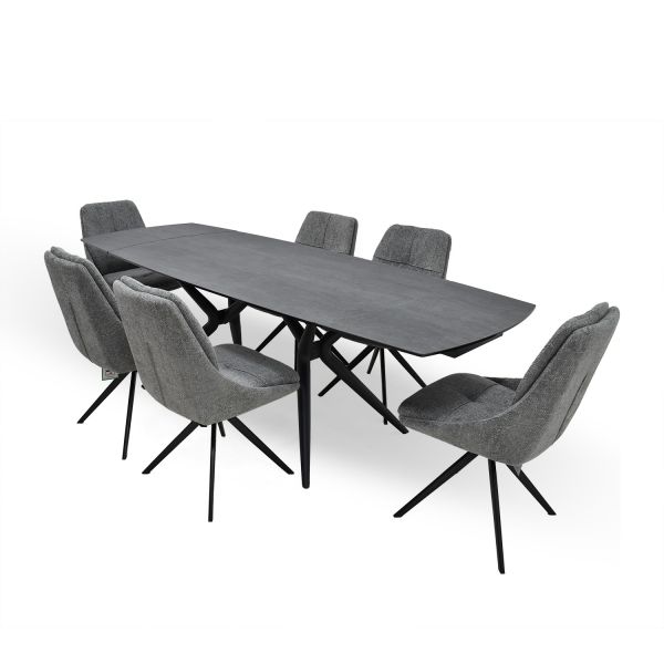 Ectasy Ceramic Extendable Dining Table Set - Dolphin